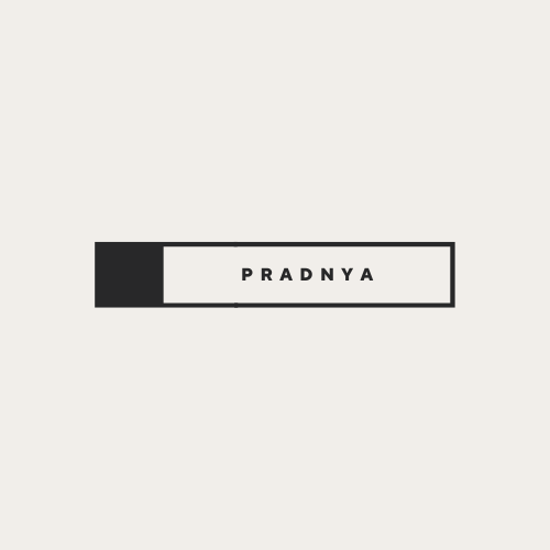 Logo with words Pradnya Hegde around a cherry blossom flower