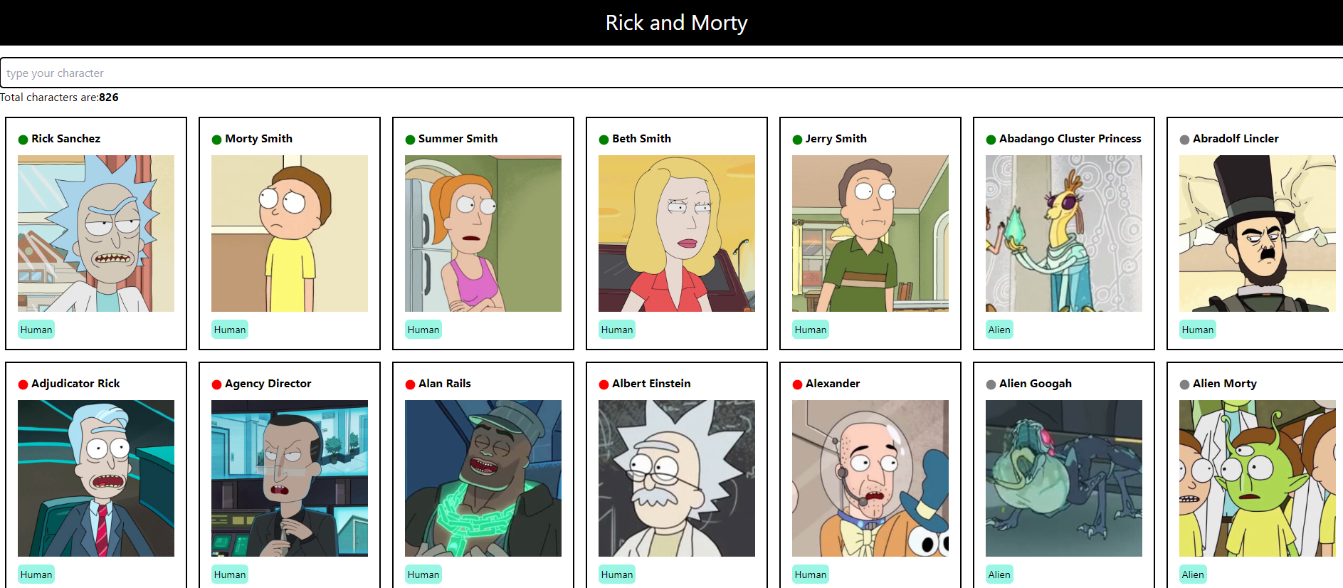 Image showing characters from Rick and Morty cartoon series